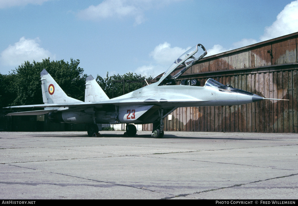 Aircraft Photo of 23 | Mikoyan-Gurevich MiG-29UB (9-51) | Romania - Air Force | AirHistory.net #194156