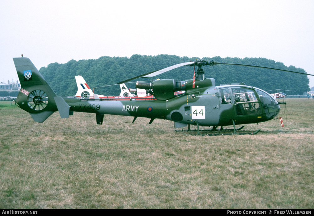 Aircraft Photo of XX409 | Aerospatiale SA-341B Gazelle AH1 | UK - Army | AirHistory.net #194195