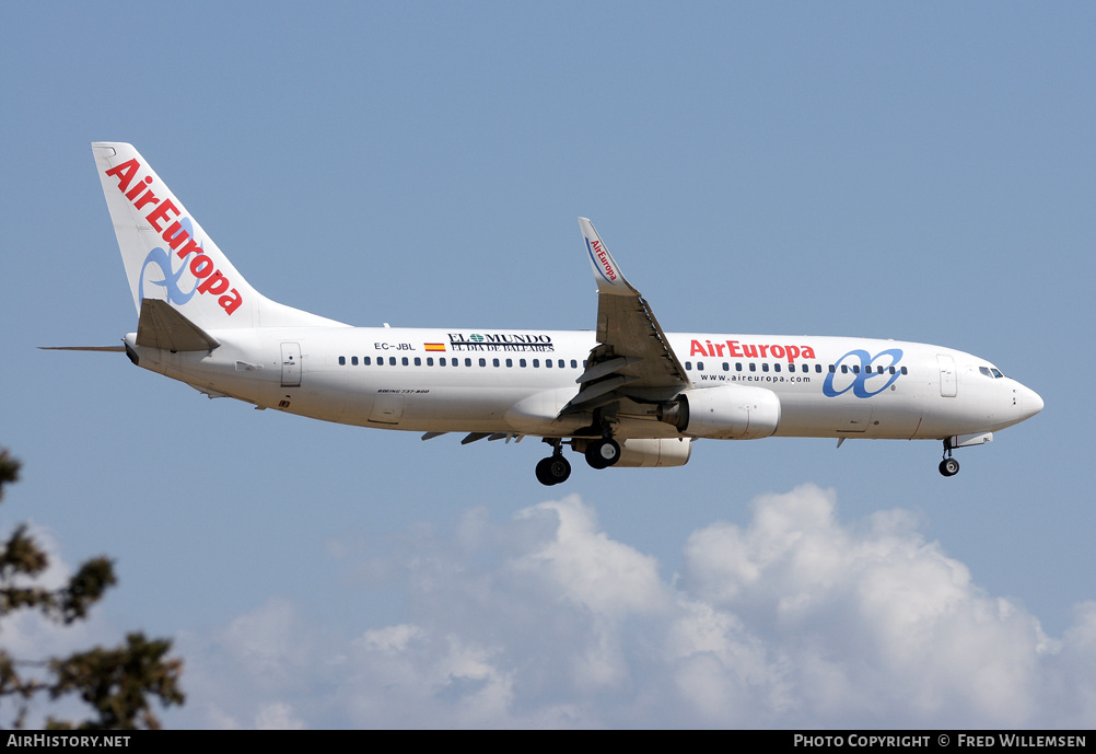 Aircraft Photo of EC-JBL | Boeing 737-85P | Air Europa | AirHistory.net #194197