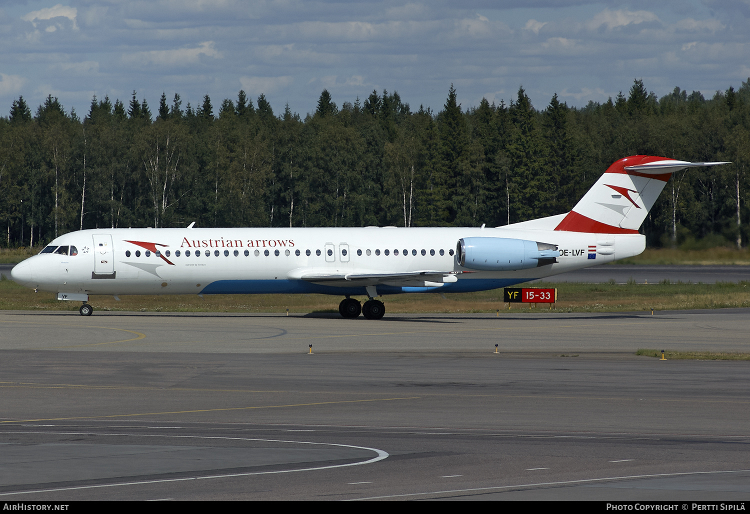 Aircraft Photo of OE-LVF | Fokker 100 (F28-0100) | Austrian Arrows | AirHistory.net #194207