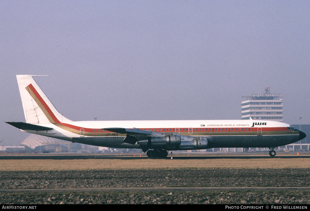 Aircraft Photo of JY-AED | Boeing 707-321C | Jordanian World Airways - JWA | AirHistory.net #194264
