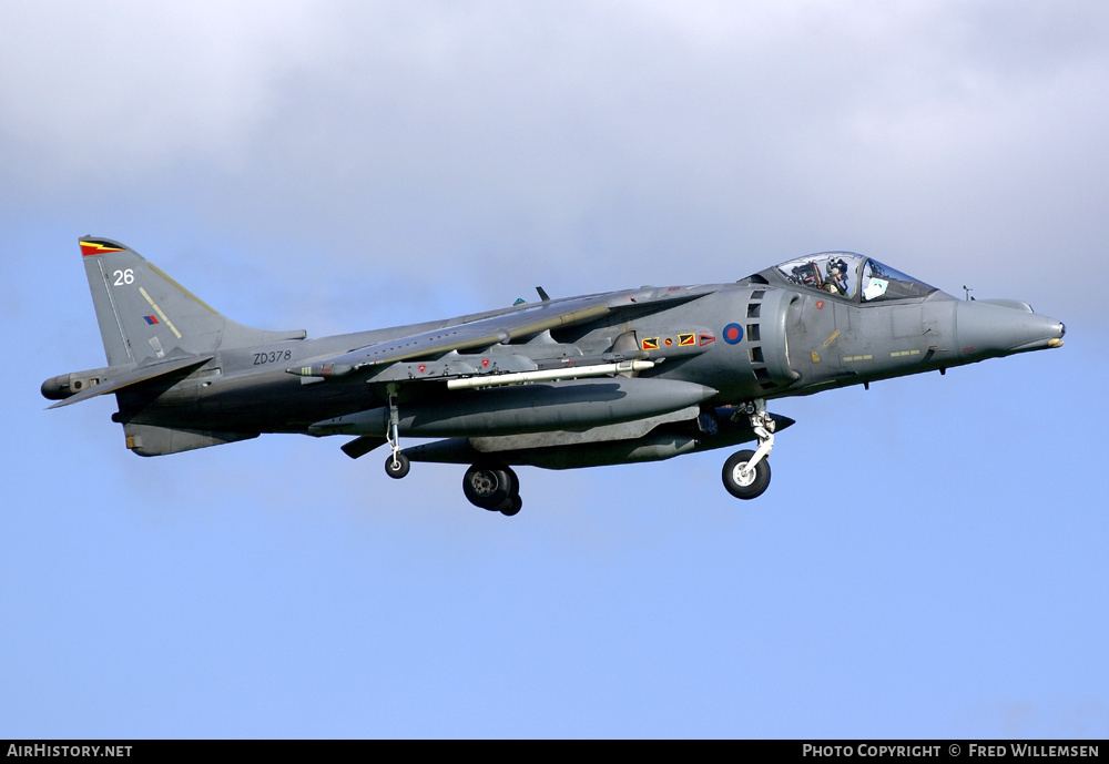 Aircraft Photo of ZD378 | British Aerospace Harrier GR7 | UK - Air Force | AirHistory.net #194296