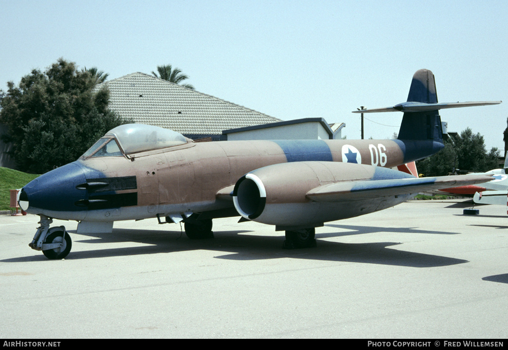 Aircraft Photo of 06 | Gloster Meteor F8 | Israel - Air Force | AirHistory.net #194304