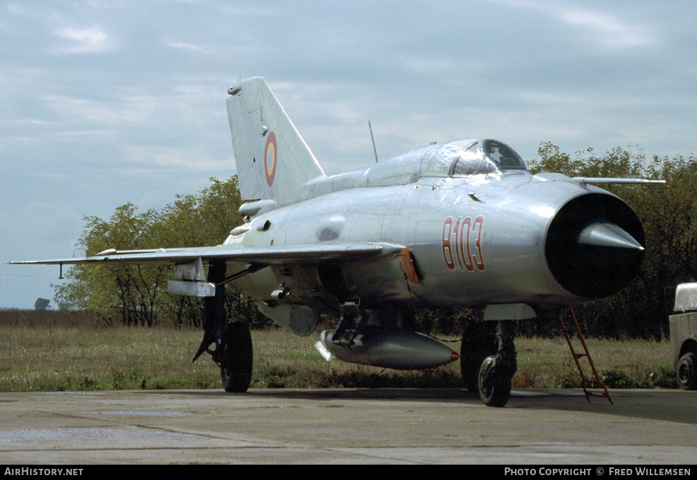 Aircraft Photo of 8103 | Mikoyan-Gurevich MiG-21PFMA | Romania - Air Force | AirHistory.net #194332
