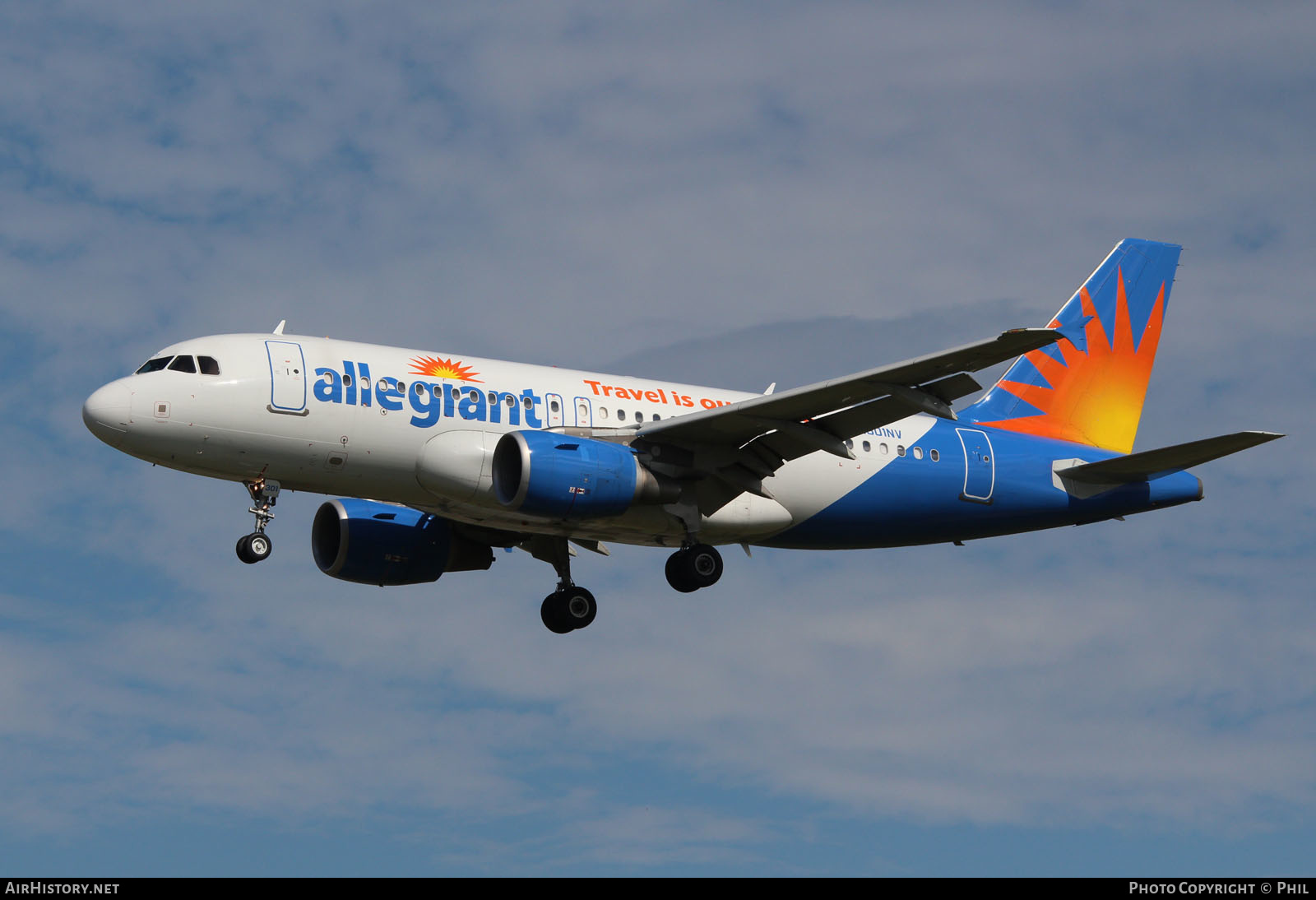 Aircraft Photo of N301NV | Airbus A319-112 | Allegiant Air | AirHistory.net #194339