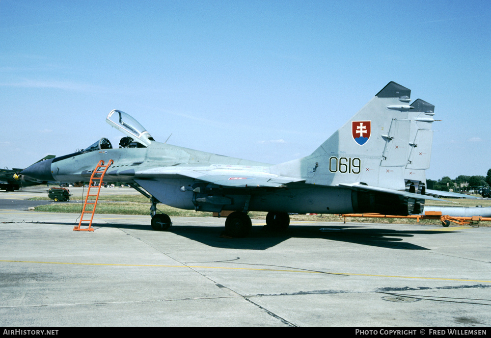 Aircraft Photo of 0619 | Mikoyan-Gurevich MiG-29A (9-12A) | Slovakia - Air Force | AirHistory.net #194372