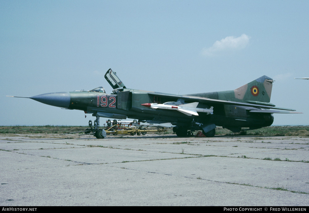 Aircraft Photo of 192 | Mikoyan-Gurevich MiG-23MF | Romania - Air Force | AirHistory.net #194384