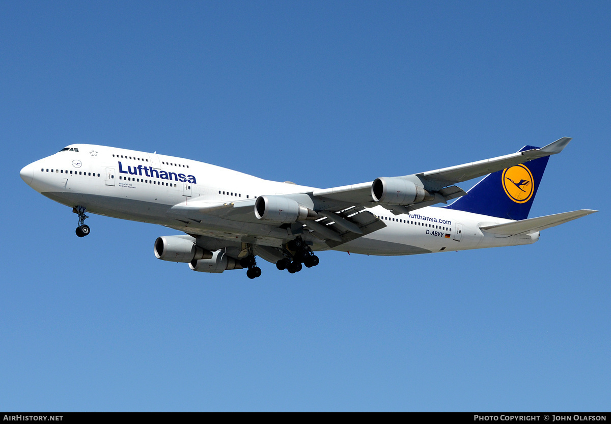 Aircraft Photo of D-ABVY | Boeing 747-430 | Lufthansa | AirHistory.net #194463