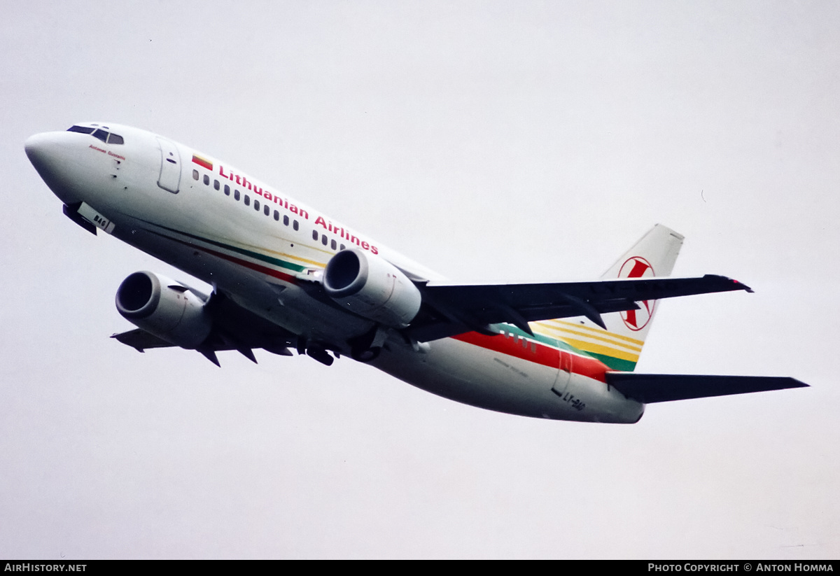 Aircraft Photo of LY-BAG | Boeing 737-382 | Lithuanian Airlines | AirHistory.net #194485