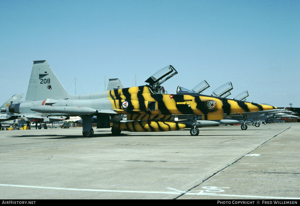 Aircraft Photo of 208 | Northrop F-5A Freedom Fighter | Norway - Air Force | AirHistory.net #194595