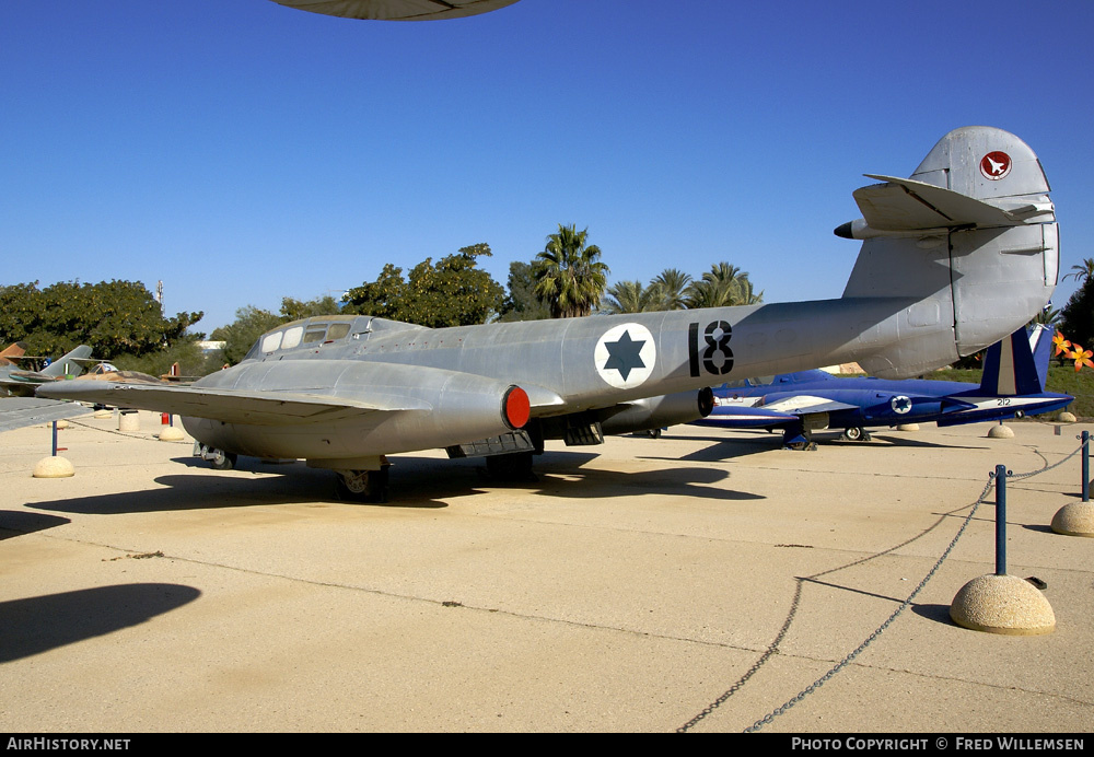 Aircraft Photo of 18 | Gloster Meteor T7 | Israel - Air Force | AirHistory.net #194601