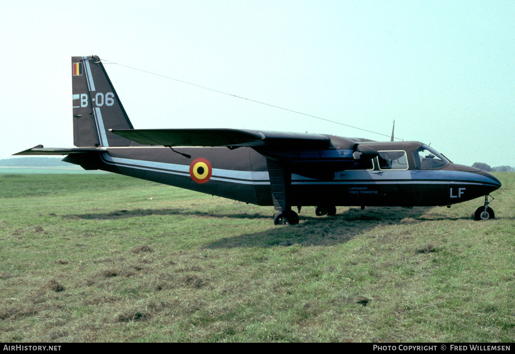 Aircraft Photo of B-06 | Britten-Norman BN-2A-21 Islander | Belgium - Army | AirHistory.net #194626