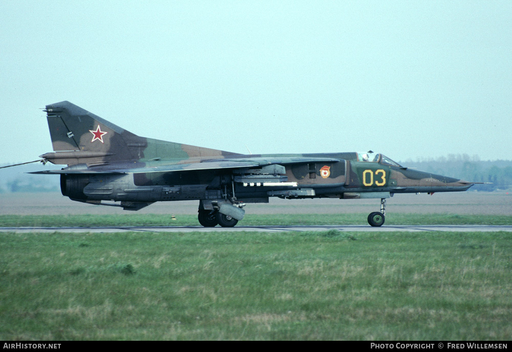 Aircraft Photo of 03 yellow | Mikoyan-Gurevich MiG-27D | Russia - Air Force | AirHistory.net #194647