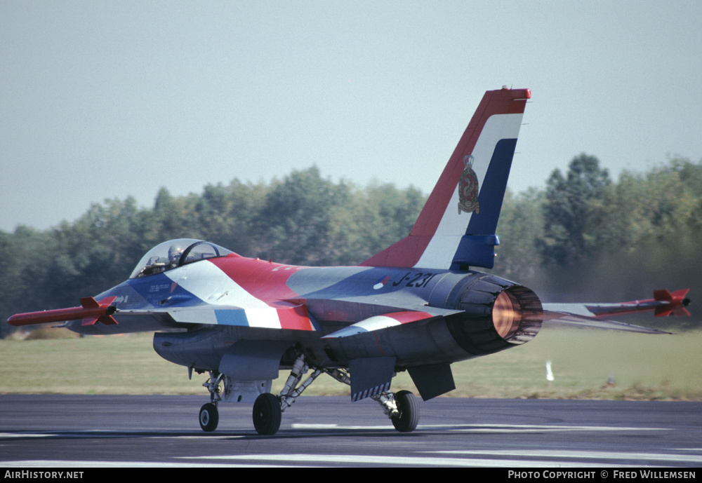 Aircraft Photo of J-231 | General Dynamics F-16A Fighting Falcon | Netherlands - Air Force | AirHistory.net #194658