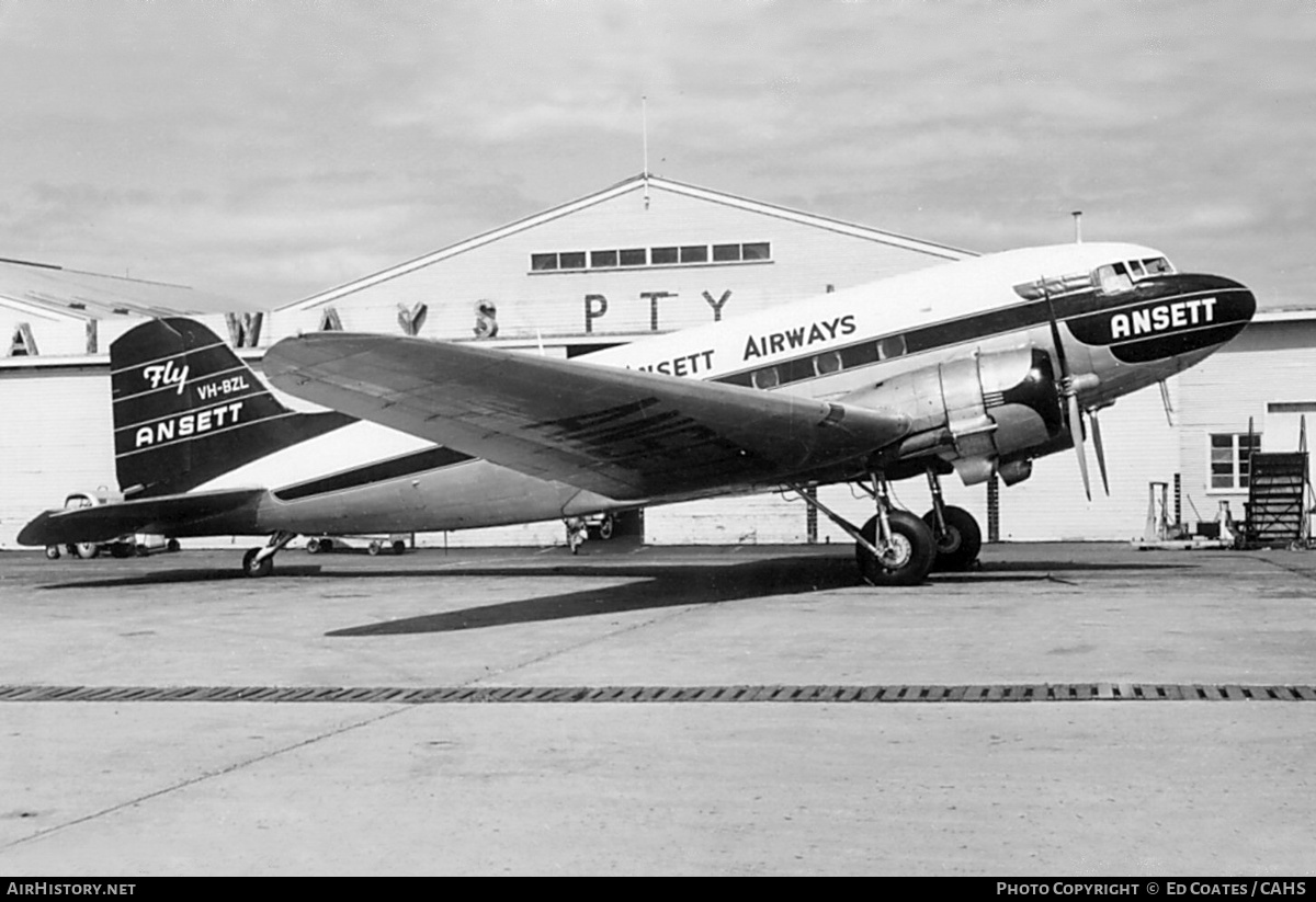 Aircraft Photo of VH-BZL | Douglas DC-3(C) | Ansett Airways | AirHistory.net #194875