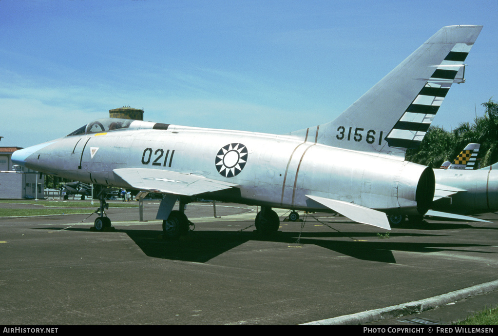 Aircraft Photo of 0211 | North American F-100A Super Sabre | Taiwan - Air Force | AirHistory.net #195036
