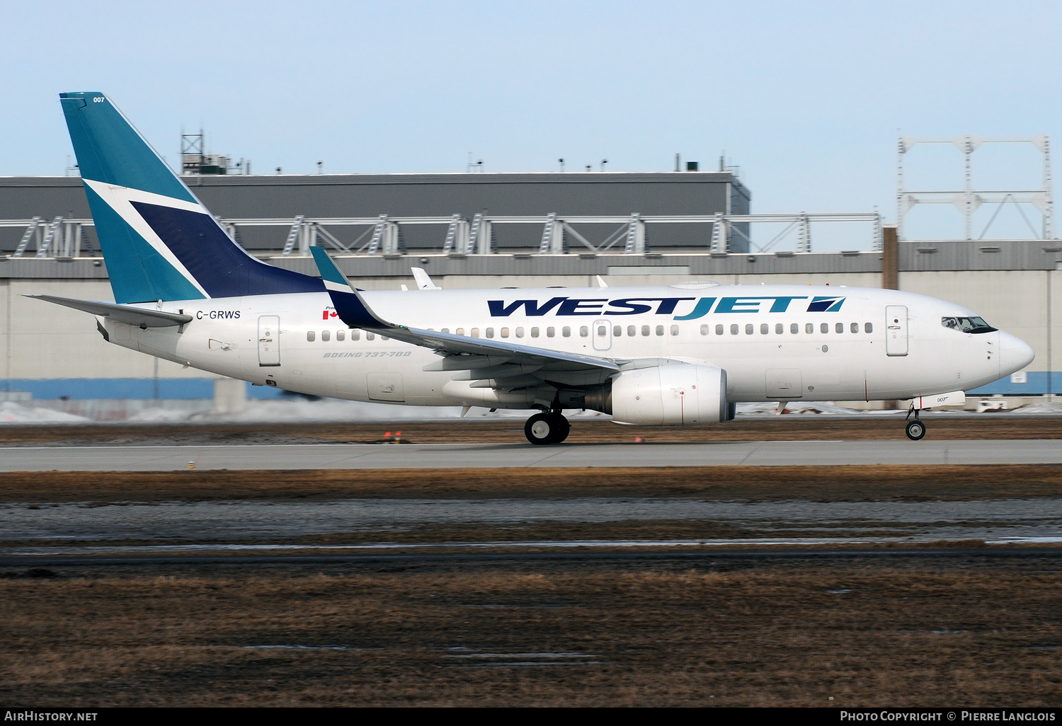 Aircraft Photo of C-GRWS | Boeing 737-76N | WestJet | AirHistory.net #195094