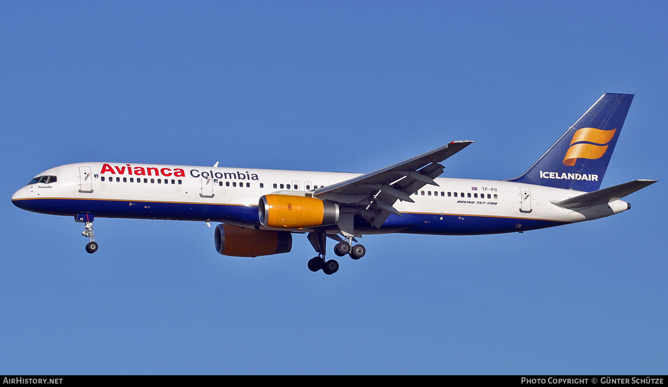 Aircraft Photo of TF-FII | Boeing 757-208 | Avianca | AirHistory.net #195132