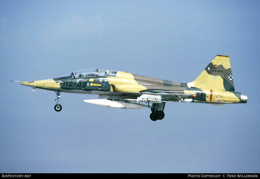 Aircraft Photo of AE9-003 | Northrop SF-5B Freedom Fighter | Spain - Air Force | AirHistory.net #195190