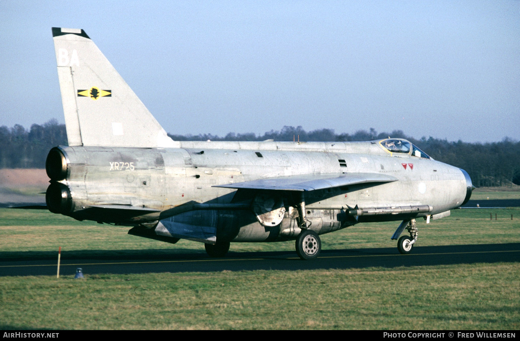 Aircraft Photo of XR725 | English Electric Lightning F6 | UK - Air Force | AirHistory.net #195202