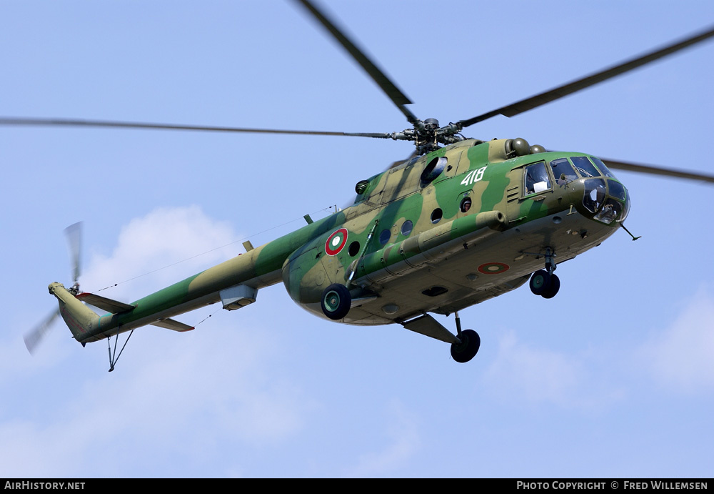 Aircraft Photo of 418 | Mil Mi-17 | Bulgaria - Air Force | AirHistory.net #195233