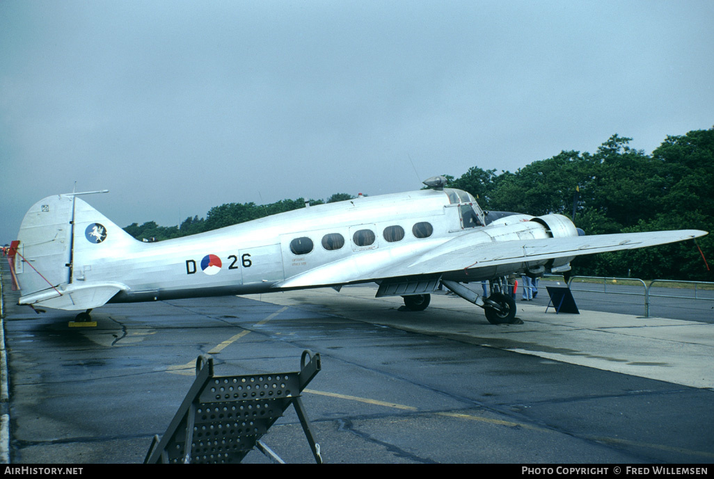 Aircraft Photo of D-26 | Avro 652A Anson C19/2 | Netherlands - Air Force | AirHistory.net #195240