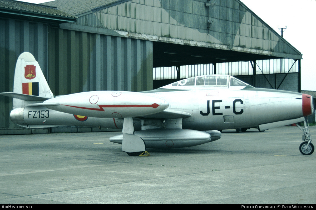 Aircraft Photo of FZ153 | Republic F-84G Thunderjet | Belgium - Air Force | AirHistory.net #195355