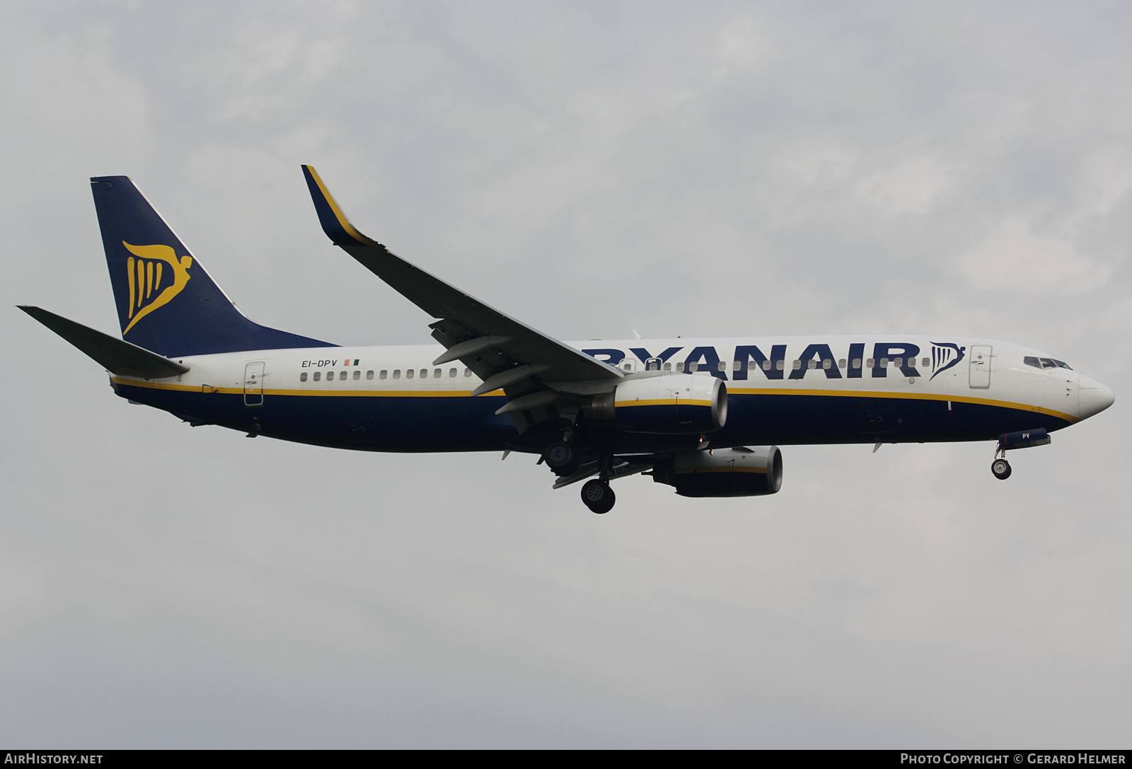 Aircraft Photo of EI-DPV | Boeing 737-8AS | Ryanair | AirHistory.net #195407