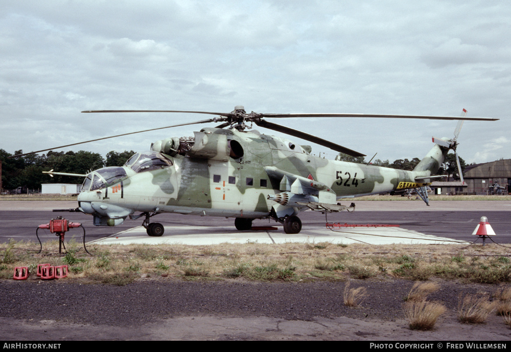 Aircraft Photo of 524 | Mil Mi-24D | East Germany - Air Force | AirHistory.net #195499