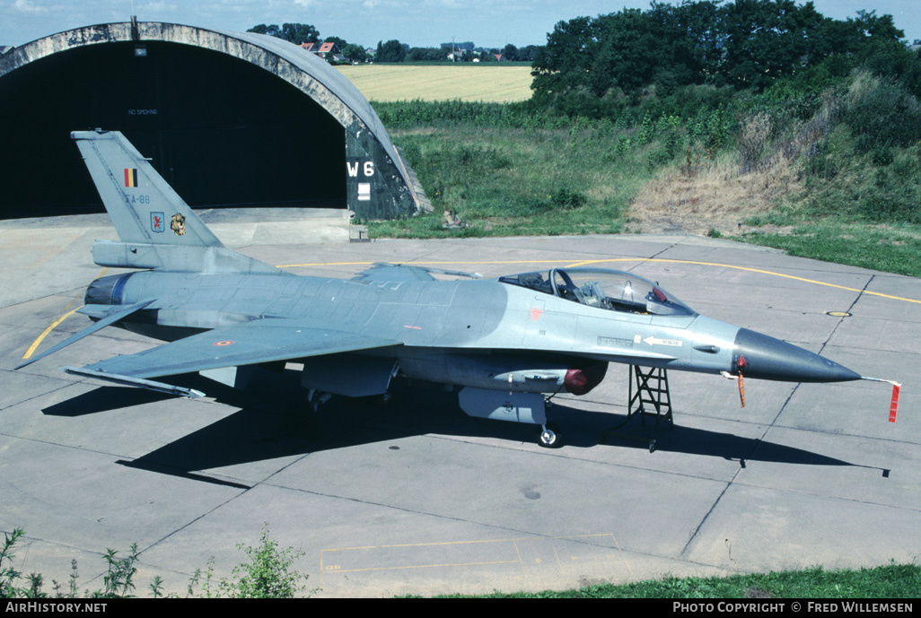 Aircraft Photo of FA-88 | General Dynamics F-16A Fighting Falcon | Belgium - Air Force | AirHistory.net #195544