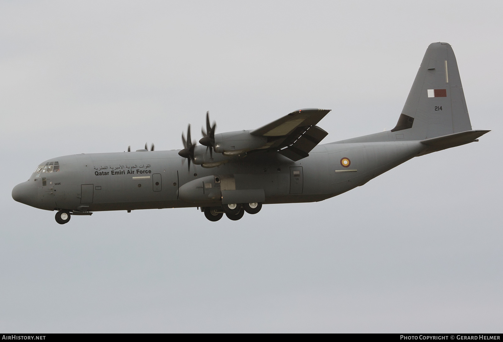 Aircraft Photo of 214 | Lockheed Martin C-130J-30 Hercules | Qatar - Air Force | AirHistory.net #195598