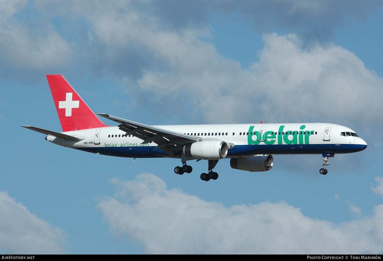 Aircraft Photo of HB-IHR | Boeing 757-2G5 | Belair | AirHistory.net #195693