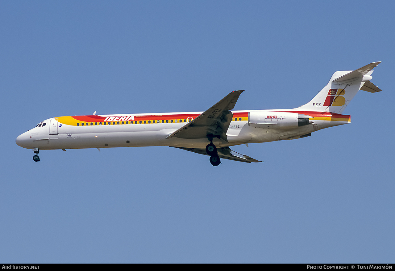 Aircraft Photo of EC-FEZ | McDonnell Douglas MD-87 (DC-9-87) | Iberia | AirHistory.net #195703