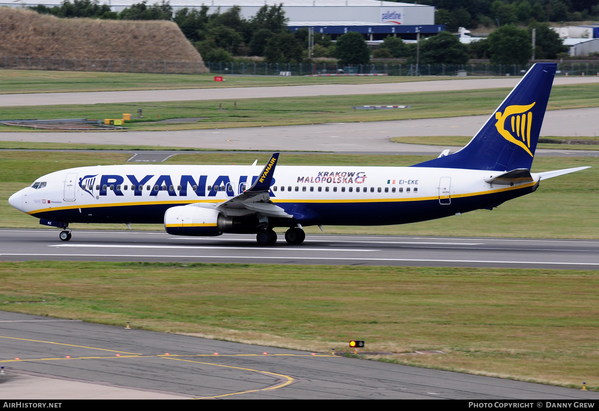 Aircraft Photo of EI-EKE | Boeing 737-8AS | Ryanair | AirHistory.net #195886