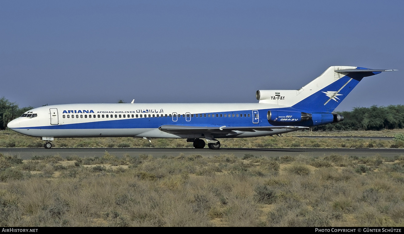 Aircraft Photo of YA-FAY | Boeing 727-228/Adv | Ariana Afghan Airlines | AirHistory.net #195897