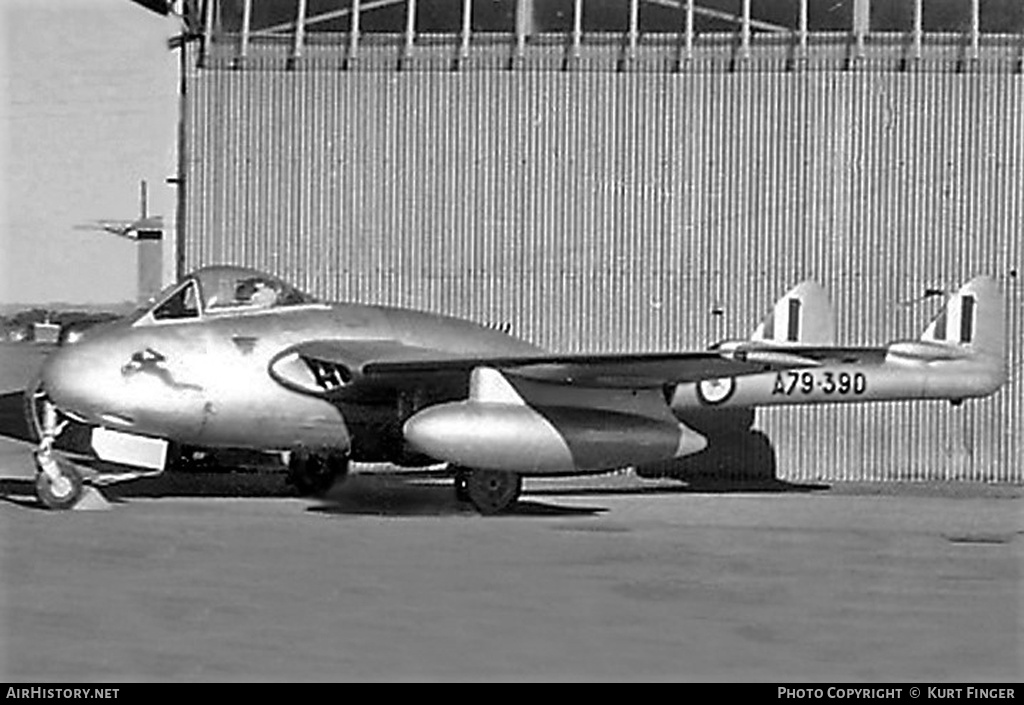 Aircraft Photo of A79-390 | De Havilland D.H. 100 Vampire FB31 | Australia - Air Force | AirHistory.net #195906