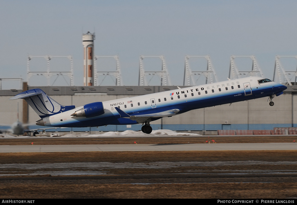 Aircraft Photo of N167GJ | Bombardier CRJ-701ER (CL-600-2C10) | United Express | AirHistory.net #195909