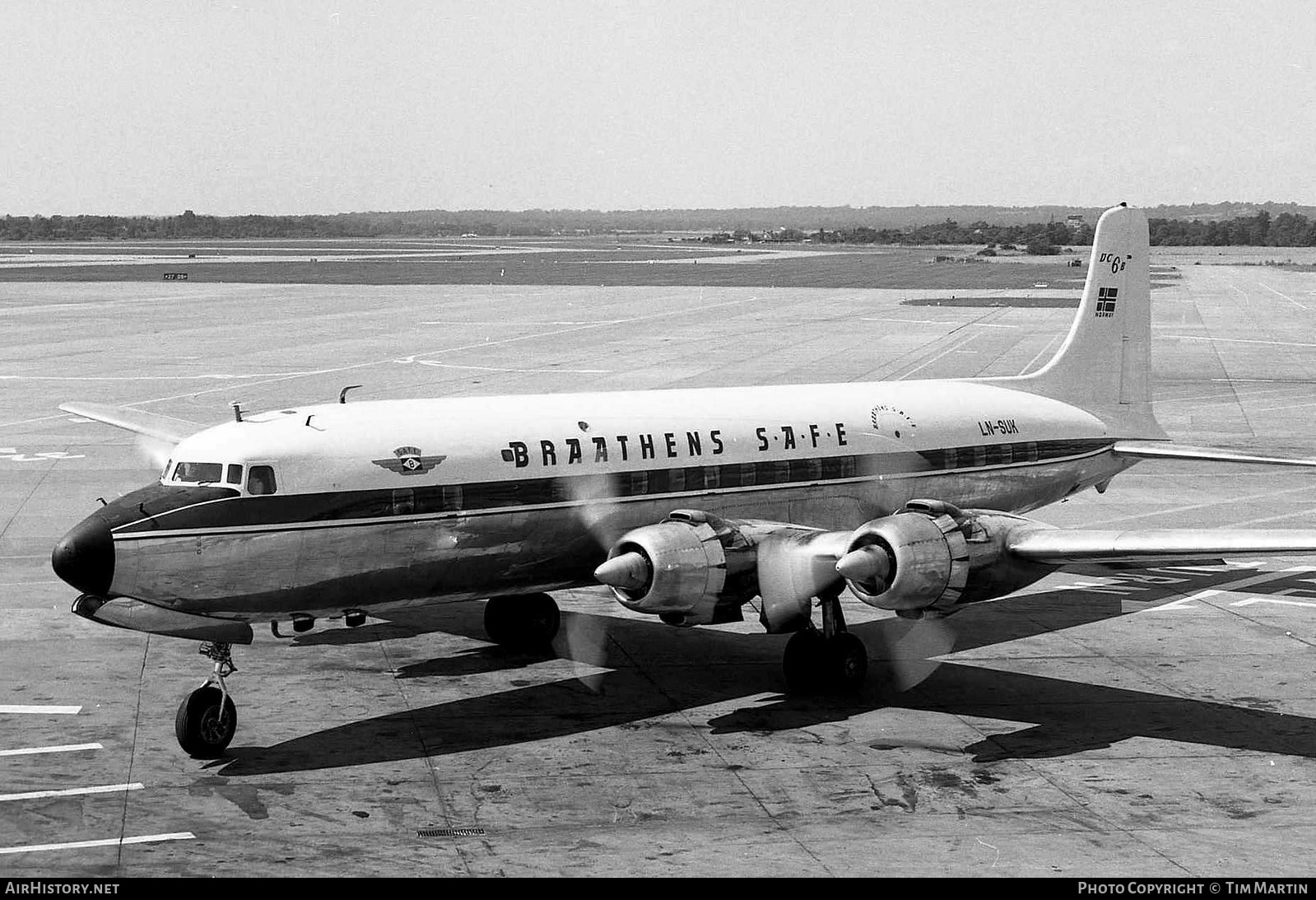 Aircraft Photo of LN-SUK | Douglas DC-6B | Braathens SAFE | AirHistory.net #195923