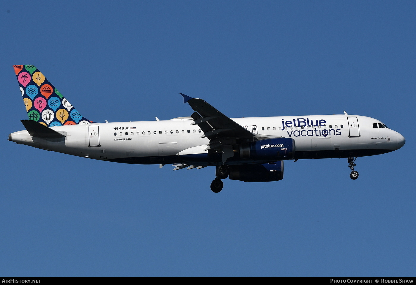 Aircraft Photo of N648JB | Airbus A320-232 | JetBlue Vacations | AirHistory.net #195950