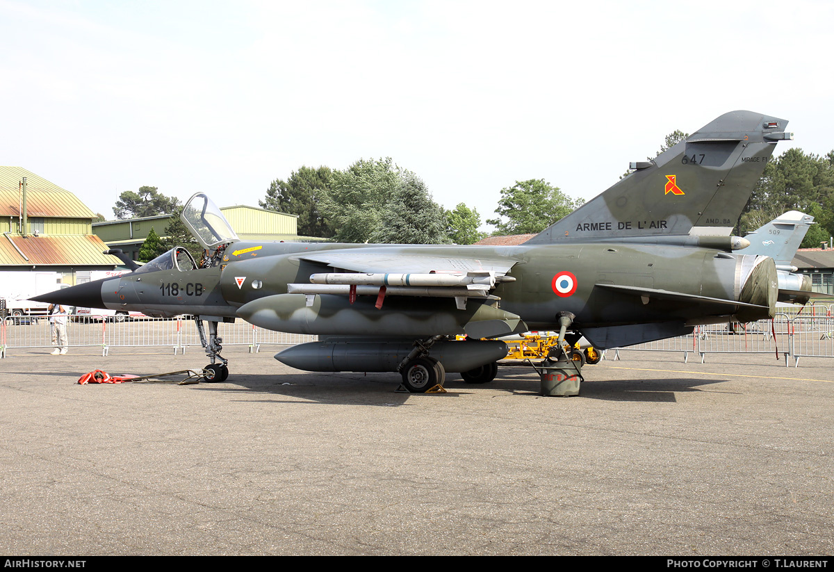 Aircraft Photo of 647 | Dassault Mirage F1CR | France - Air Force | AirHistory.net #195958