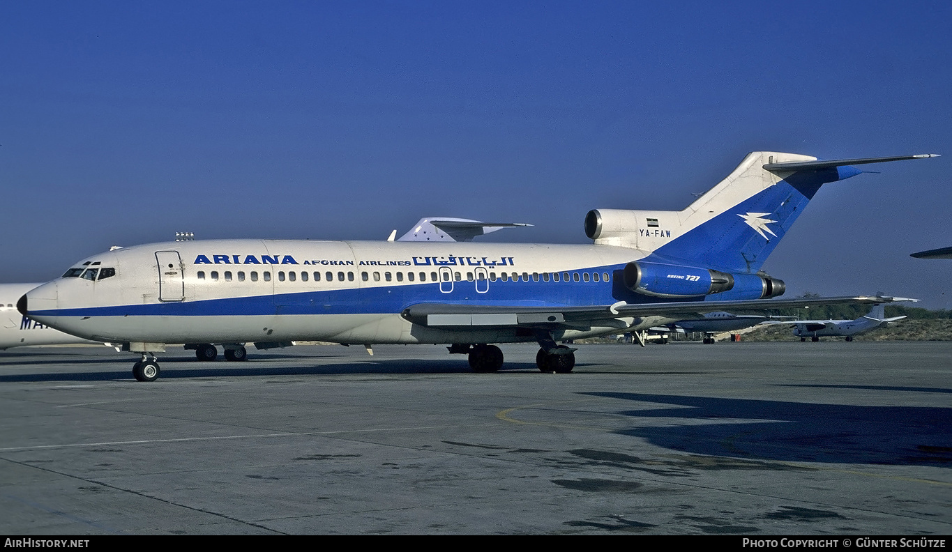 Aircraft Photo of YA-FAW | Boeing 727-155C | Ariana Afghan Airlines | AirHistory.net #195977