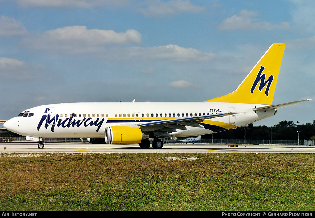 Aircraft Photo of N311ML | Boeing 737-76N | Midway Airlines | AirHistory.net #196211