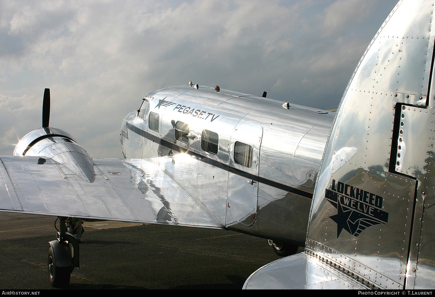 Aircraft Photo of F-AZLL | Lockheed 12-A Electra Junior | Pegase TV | AirHistory.net #196213