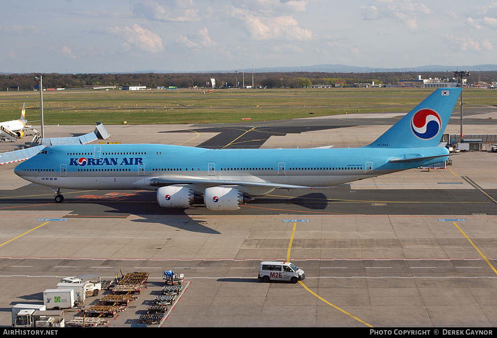 Aircraft Photo of HL7643 | Boeing 747-8I | Korean Air | AirHistory.net #196328