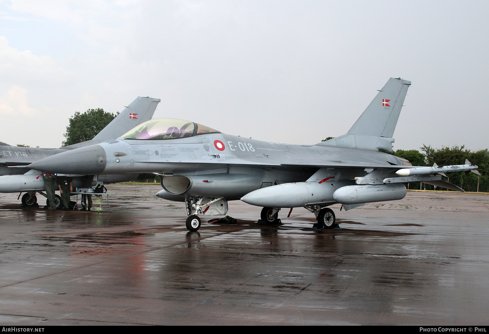 Aircraft Photo of E-018 | General Dynamics F-16A Fighting Falcon | Denmark - Air Force | AirHistory.net #196357