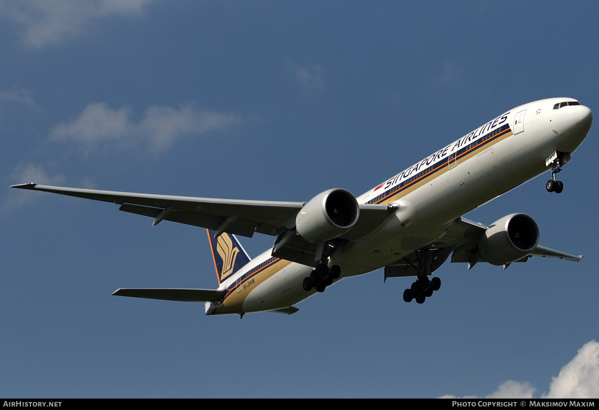 Aircraft Photo of 9V-SWM | Boeing 777-312/ER | Singapore Airlines | AirHistory.net #196364