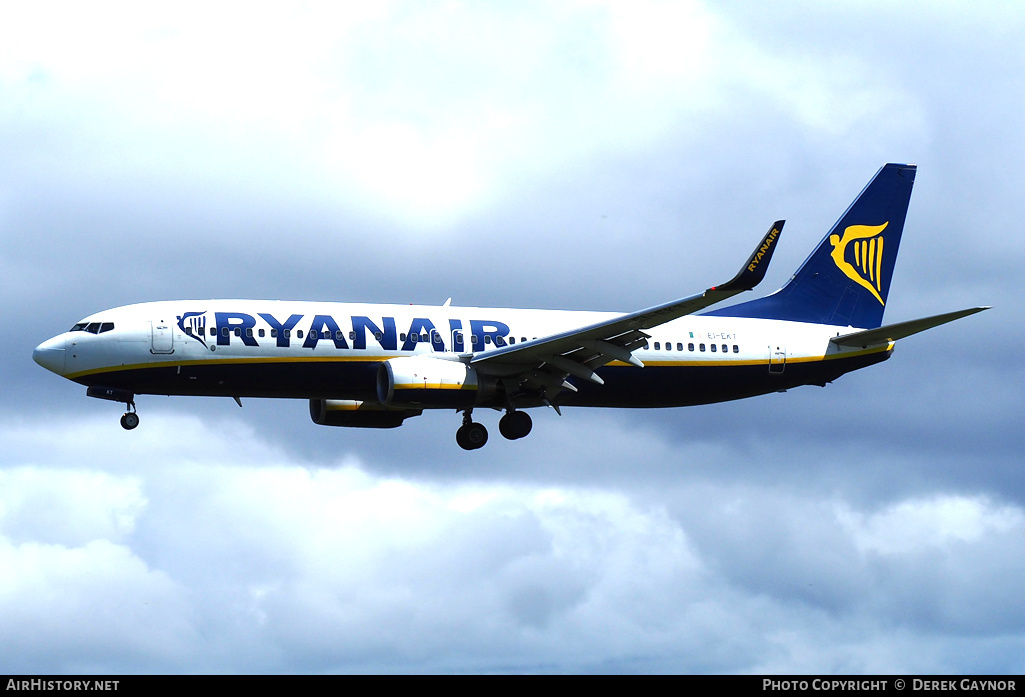 Aircraft Photo of EI-EKT | Boeing 737-8AS | Ryanair | AirHistory.net #196508