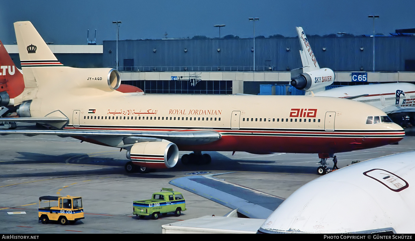 Aircraft Photo of JY-AGD | Lockheed L-1011-385-3 TriStar 500 | Alia - The Royal Jordanian Airline | AirHistory.net #196511