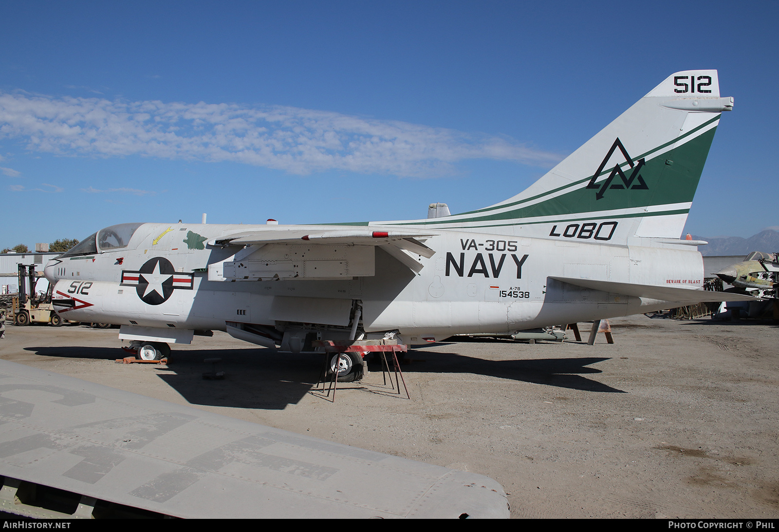 Aircraft Photo of 154538 | LTV A-7B Corsair II | USA - Navy | AirHistory.net #196530