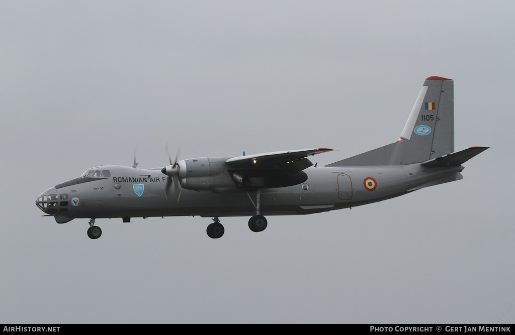 Aircraft Photo of 1105 | Antonov An-30 | Romania - Air Force | AirHistory.net #196612